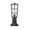 Z-Lite Helix 1 Light Outdoor Pier Mounted Fixture, Black And Clear Seedy 591PHM-533PM-BK - alternate 3